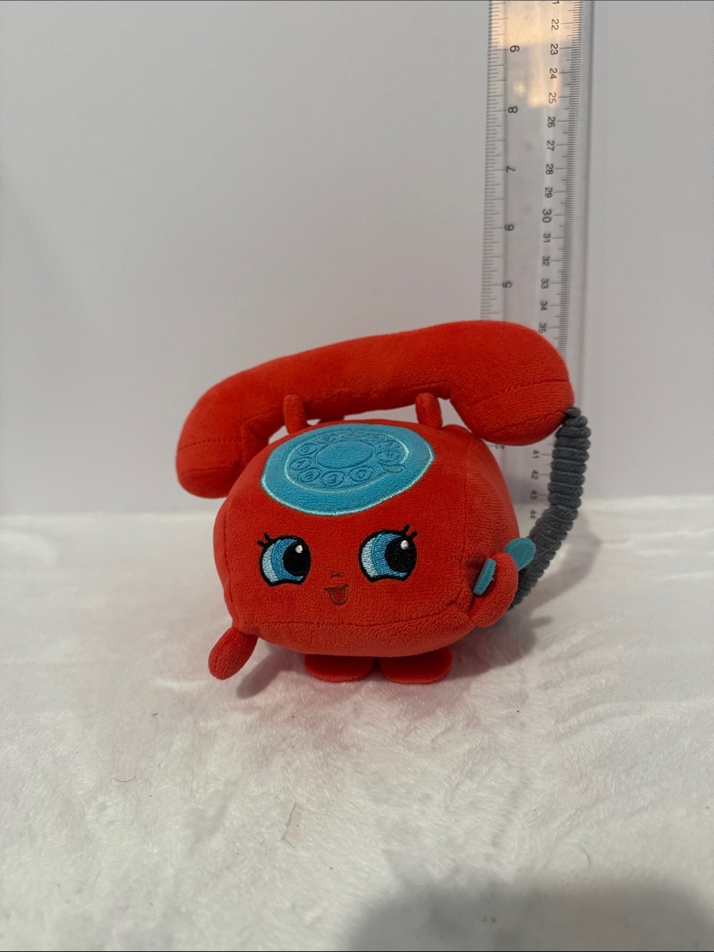 Shopkins Red Chatter Telephone Plush Stuffed Toy Rotary Phone